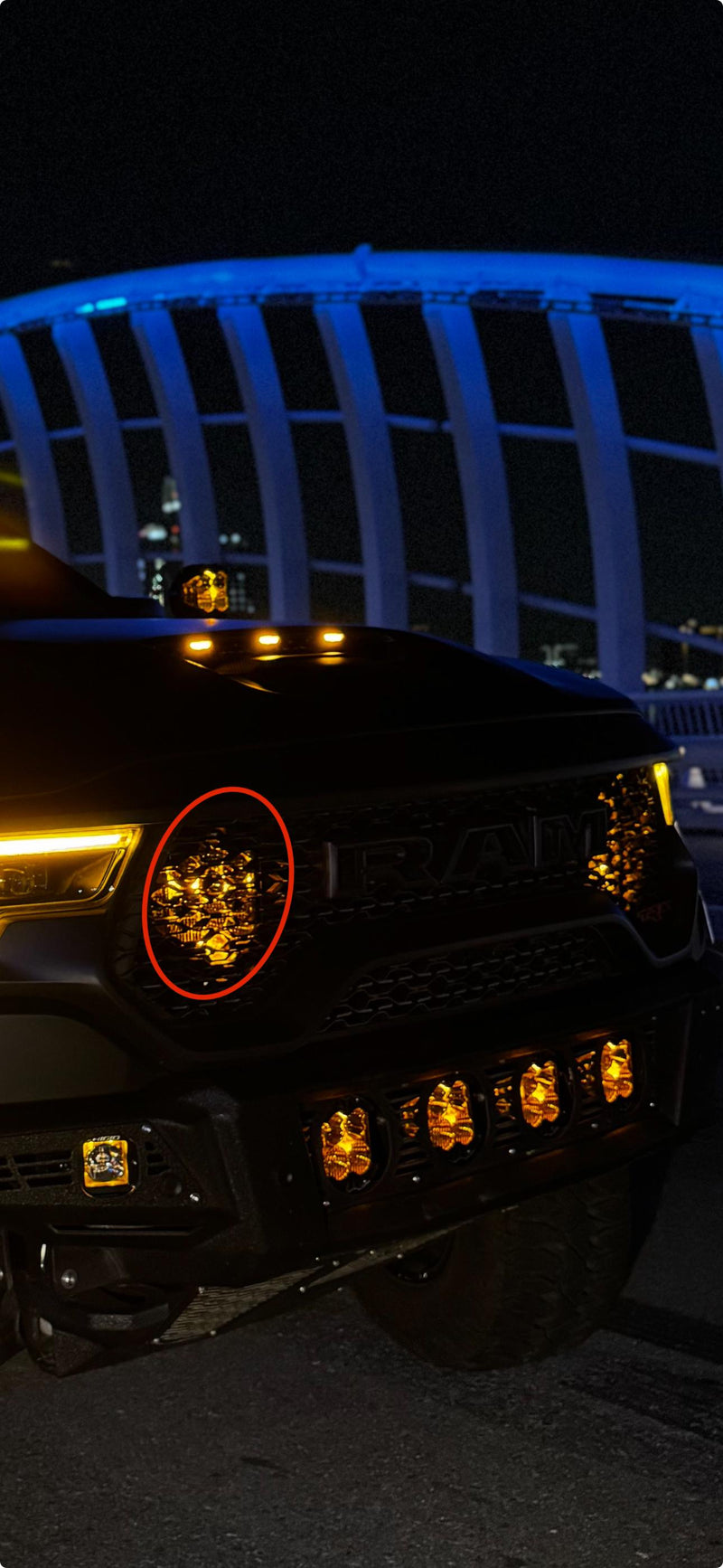 LIGHTS BEHIND THE GRILLE MOUNTS